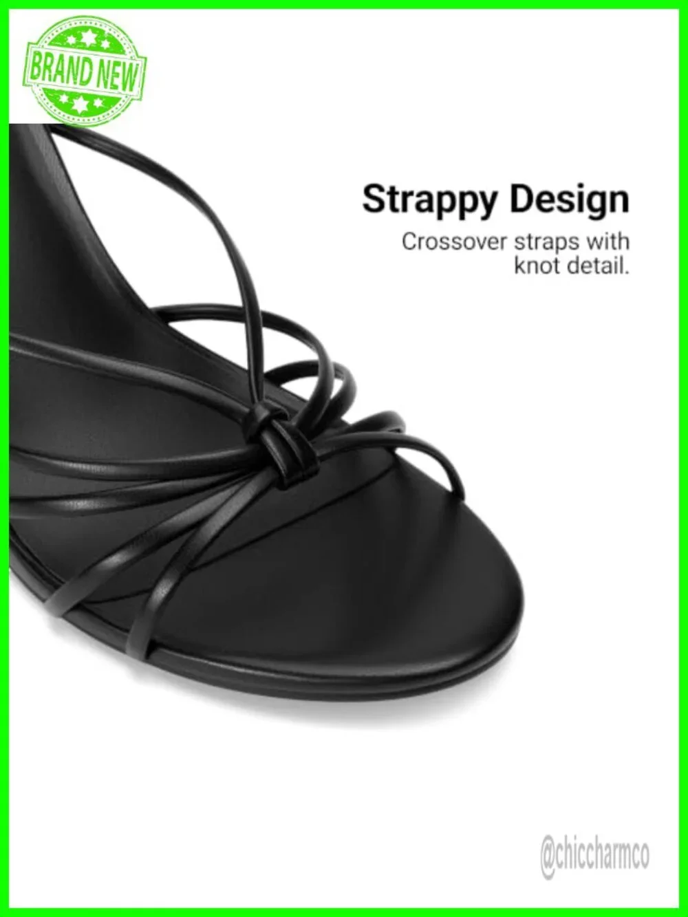 Kitten Heel Strappy Sandals Womens 2.91in Stiletto Mule Open Toe Dress Shoes
